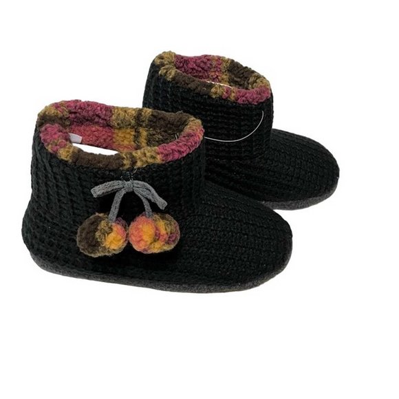 Cuddl Duds Shoes - Cuddl Duds Fleece Lined Ankle Bootie Slippers with Foam Insole Small 5-6 (909)